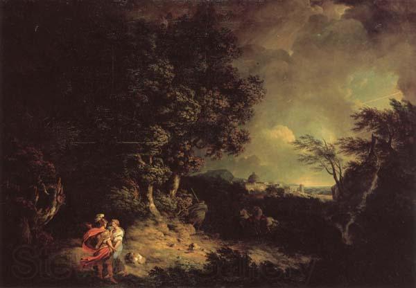 JONES, Thomas Landscape with Dido and Aeneas Norge oil painting art
